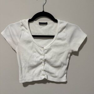 Brandy Melville Button-Up Crop Top